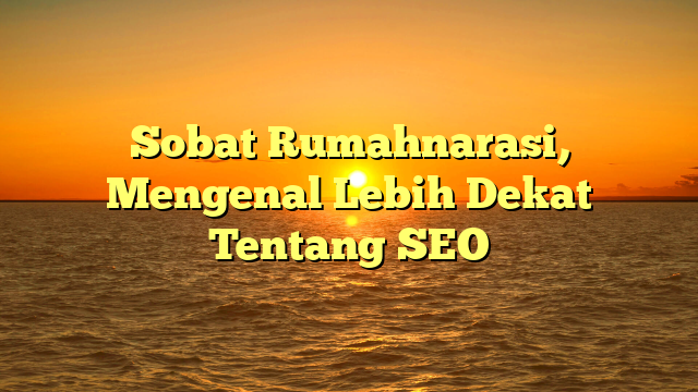 Sobat Rumahnarasi, Mengenal Lebih Dekat Tentang SEO